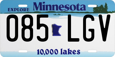 MN license plate 085LGV