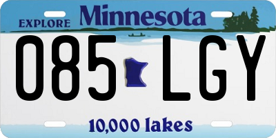 MN license plate 085LGY