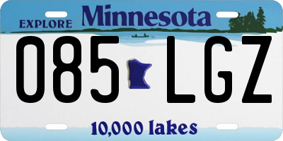 MN license plate 085LGZ