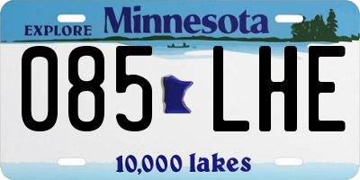 MN license plate 085LHE