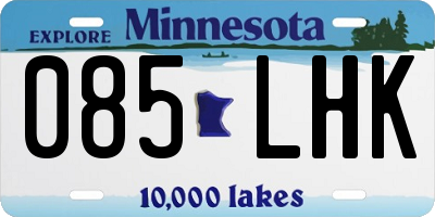 MN license plate 085LHK