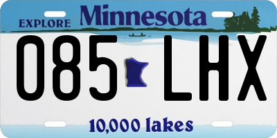MN license plate 085LHX