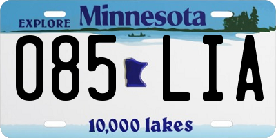 MN license plate 085LIA