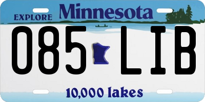 MN license plate 085LIB