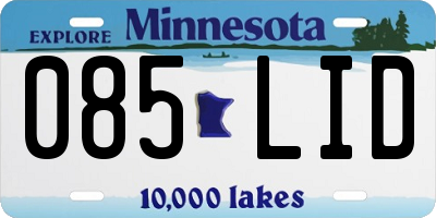 MN license plate 085LID