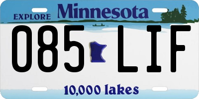 MN license plate 085LIF