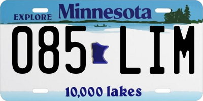 MN license plate 085LIM