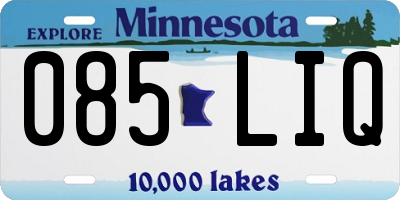 MN license plate 085LIQ