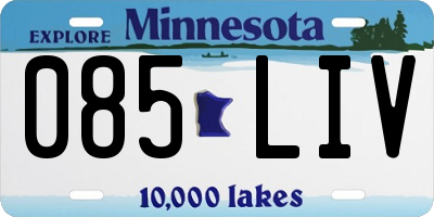 MN license plate 085LIV