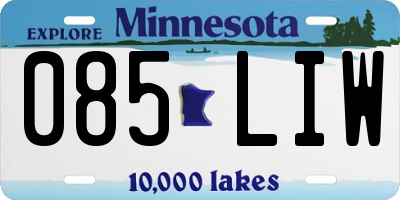 MN license plate 085LIW