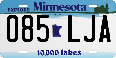 MN license plate 085LJA