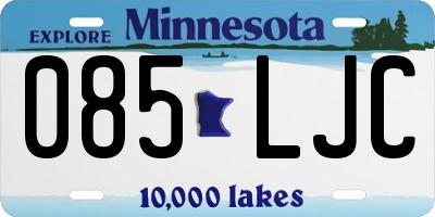 MN license plate 085LJC