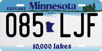 MN license plate 085LJF