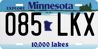 MN license plate 085LKX