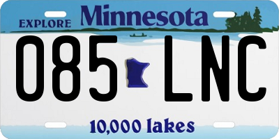 MN license plate 085LNC