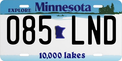 MN license plate 085LND