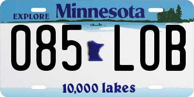 MN license plate 085LOB