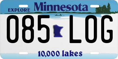 MN license plate 085LOG