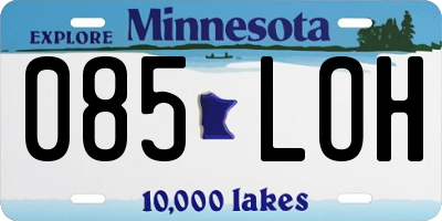 MN license plate 085LOH