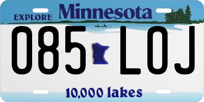 MN license plate 085LOJ