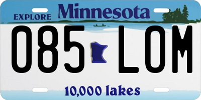 MN license plate 085LOM