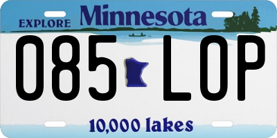 MN license plate 085LOP