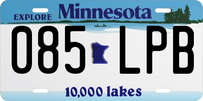 MN license plate 085LPB