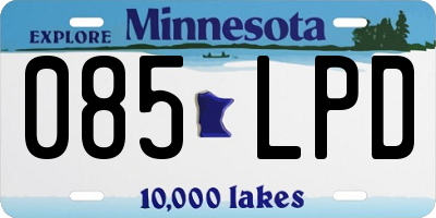 MN license plate 085LPD