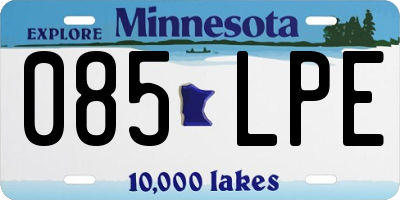 MN license plate 085LPE