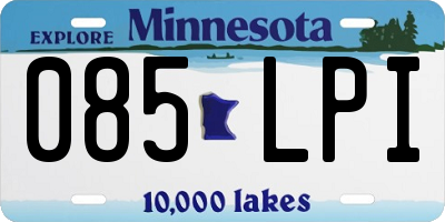 MN license plate 085LPI