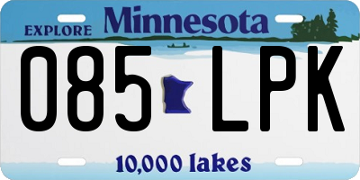 MN license plate 085LPK
