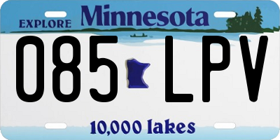 MN license plate 085LPV
