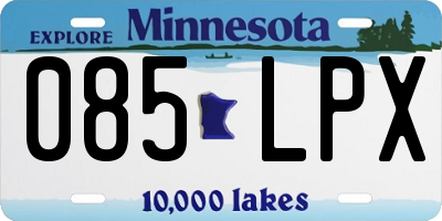 MN license plate 085LPX
