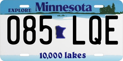 MN license plate 085LQE