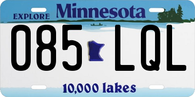 MN license plate 085LQL
