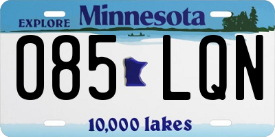MN license plate 085LQN