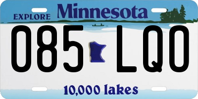MN license plate 085LQO