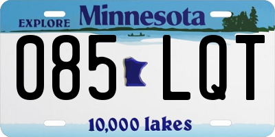 MN license plate 085LQT