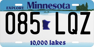 MN license plate 085LQZ