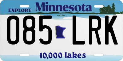 MN license plate 085LRK