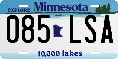 MN license plate 085LSA