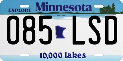 MN license plate 085LSD