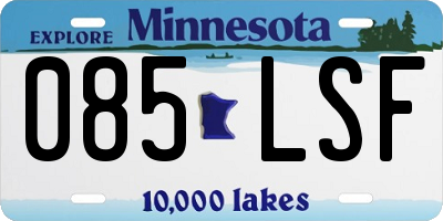MN license plate 085LSF