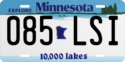 MN license plate 085LSI