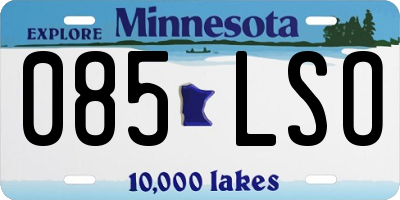 MN license plate 085LSO