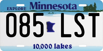 MN license plate 085LST