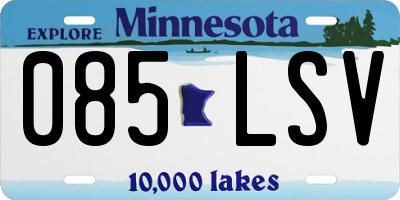 MN license plate 085LSV