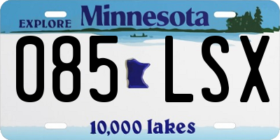 MN license plate 085LSX