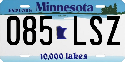 MN license plate 085LSZ