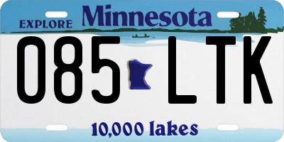 MN license plate 085LTK